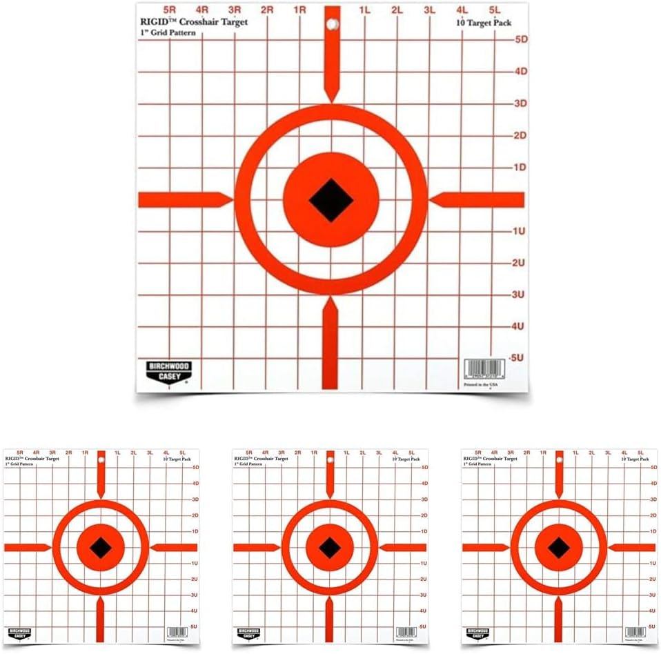 BIRCHWOOD CASEY Rigid 12" High-Contrast Corrugated Paper Shooting Targets - 10 Targets