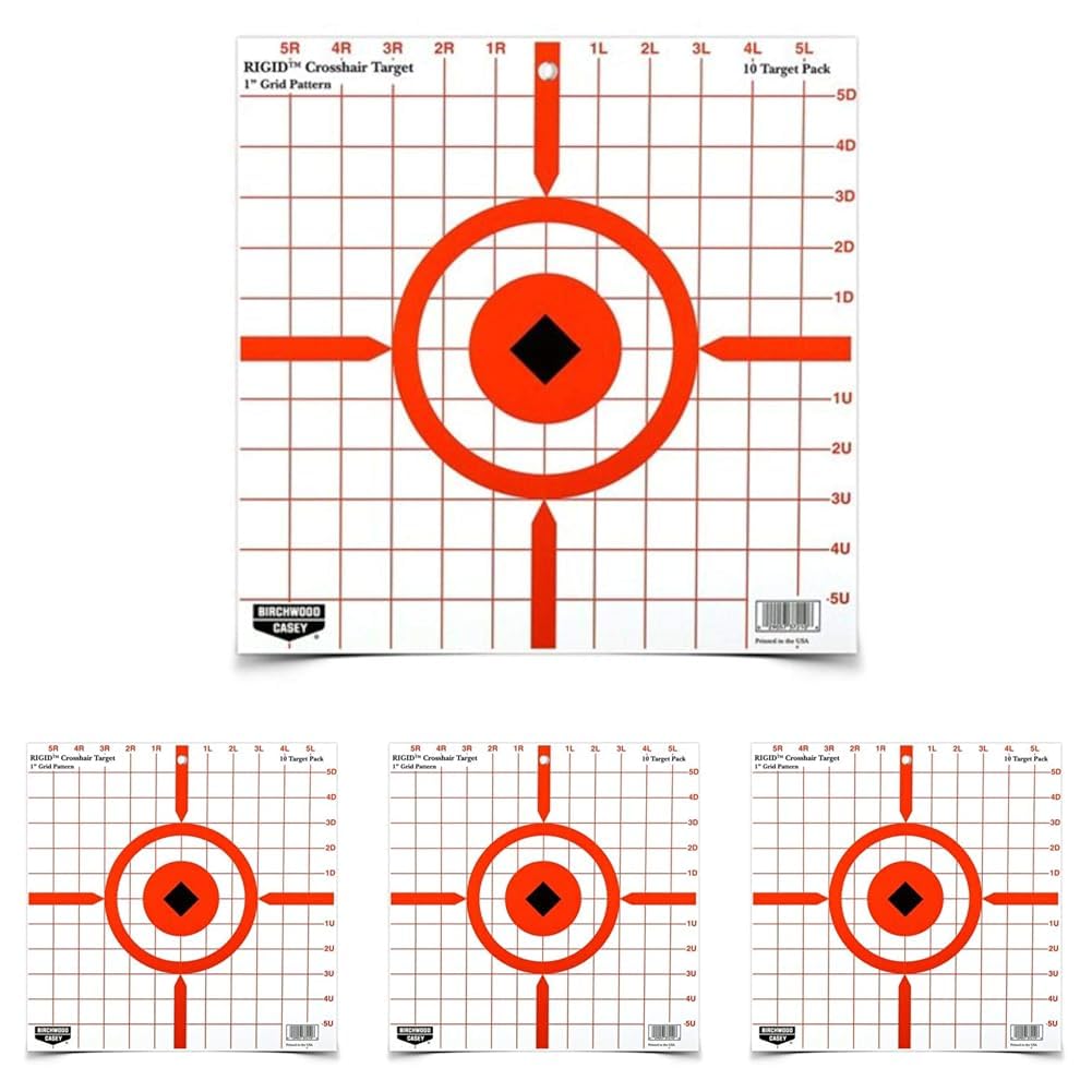BIRCHWOOD CASEY Rigid 12" High-Contrast Corrugated Paper Shooting Targets - 10 Targets