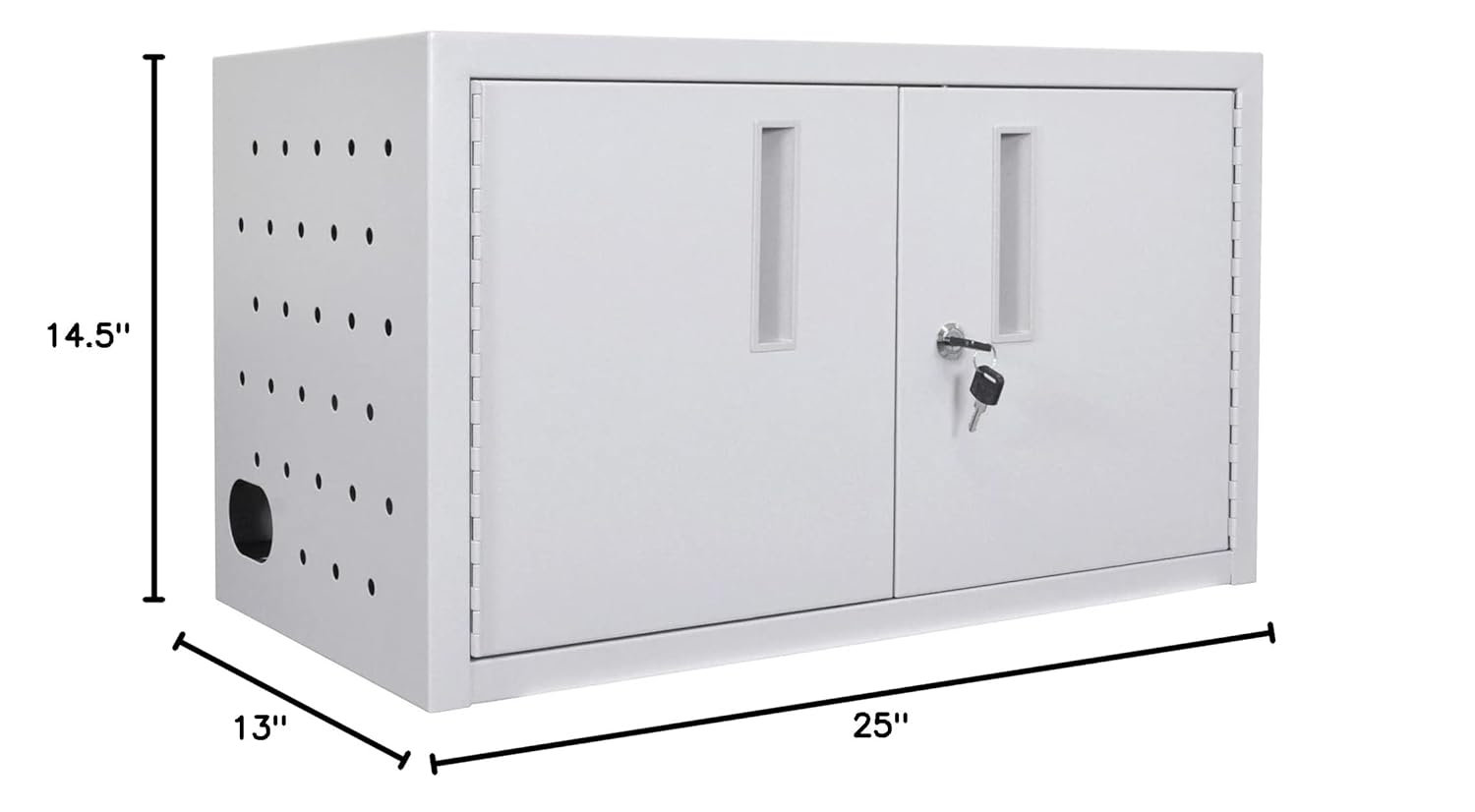 Luxor 16 Tablet Wall/Desk Charging Box, 14 1/2inH x 25inW x 13inD, Gray