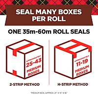 SCOTCH Commercial Grade Shipping Packaging Tape, 1.88\" x 54.6 yd, 3\" Core, Clear