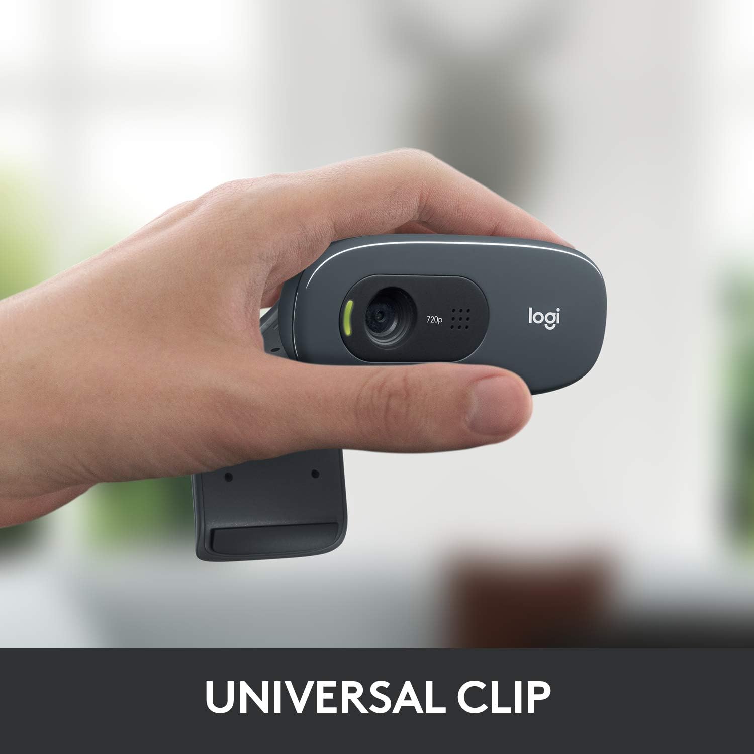 Logitech C270 HD Webcam, 720p, Widescreen HD Video Calling,Light Correction, Noise-Reducing Mic, For Skype, FaceTime