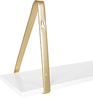 KATE AND LAUREL Soloman Wooden Floating Shelves with Metal Brackets