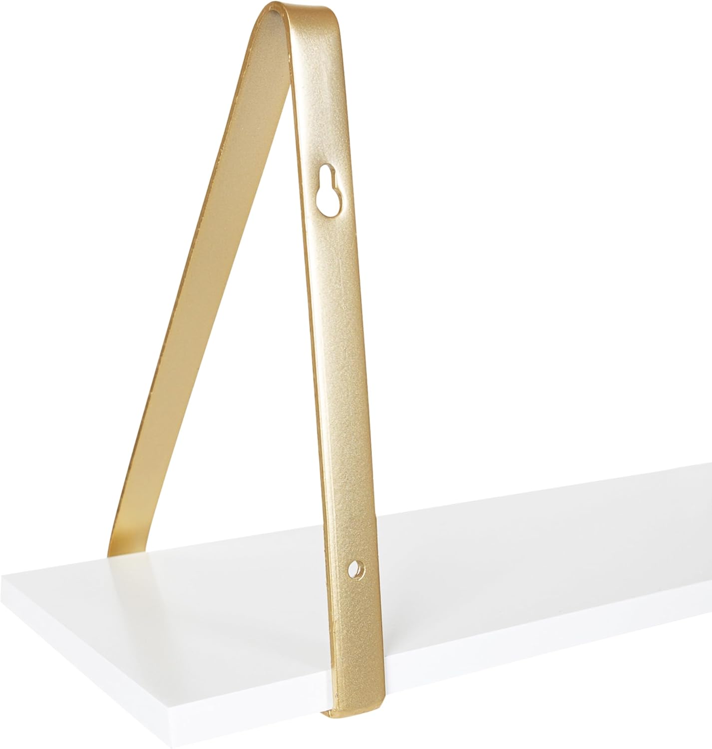 KATE AND LAUREL Soloman Wooden Floating Shelves with Metal Brackets