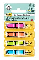 Post-it Arrow Flags, Assorted Bright Colors, .47 in Wide, 24/Dispenser, 4 Dispensers/Pack (684-ARR4)
