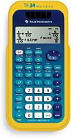 Texas Instruments TI-34 MultiView Scientific Calculator - Teacher Kit (10 pack) Blue, Yellow Teacher Pack
