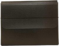 JAM Paper Strong Thick Portfolio Carrying Case with Elastic Band Closure - 10 x 1 1/4 x 13 1/4 - Black - Sold Individually 10 x 13.25 x 1.25 Black