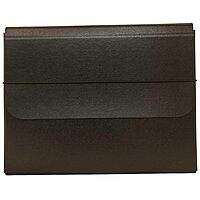 JAM Paper Strong Thick Portfolio Carrying Case with Elastic Band Closure - 10 x 1 1/4 x 13 1/4 - Black - Sold Individually 10 x 13.25 x 1.25 Black