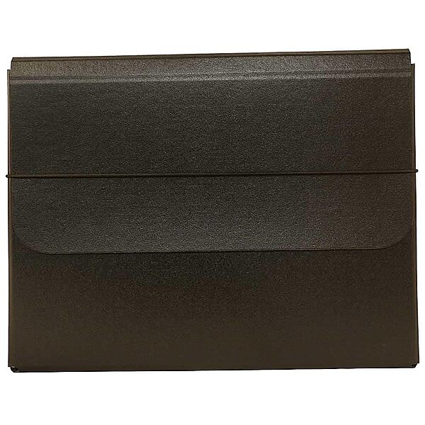 JAM Paper Strong Thick Portfolio Carrying Case with Elastic Band Closure - 10 x 1 1/4 x 13 1/4 - Black - Sold Individually 10 x 13.25 x 1.25 Black