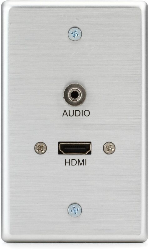 C2G Legrand Single Gang HDMI Pass-Through Wall Plate, Aluminum