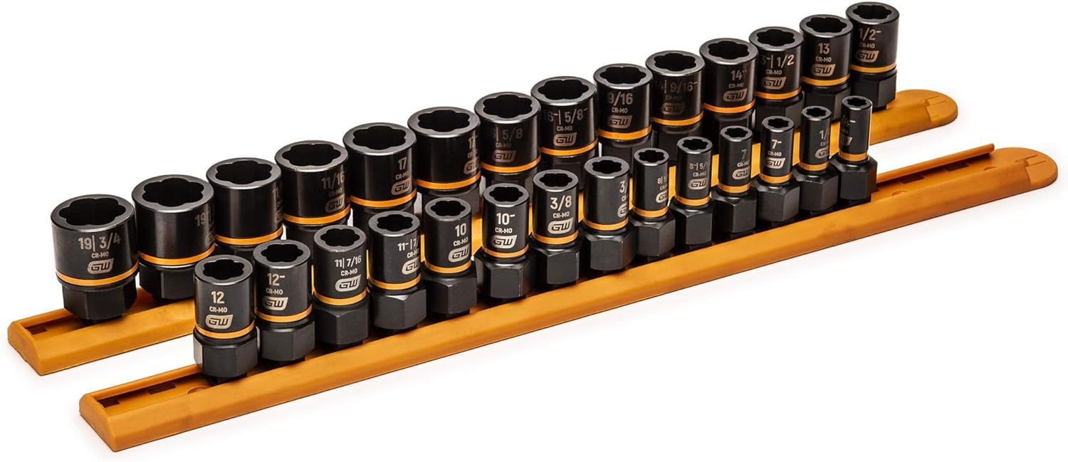 GEARWRENCH 28 Pc. 1/4" & 3/8" Drive Bolt Biter™ Impact Extraction Socket Set - 84784