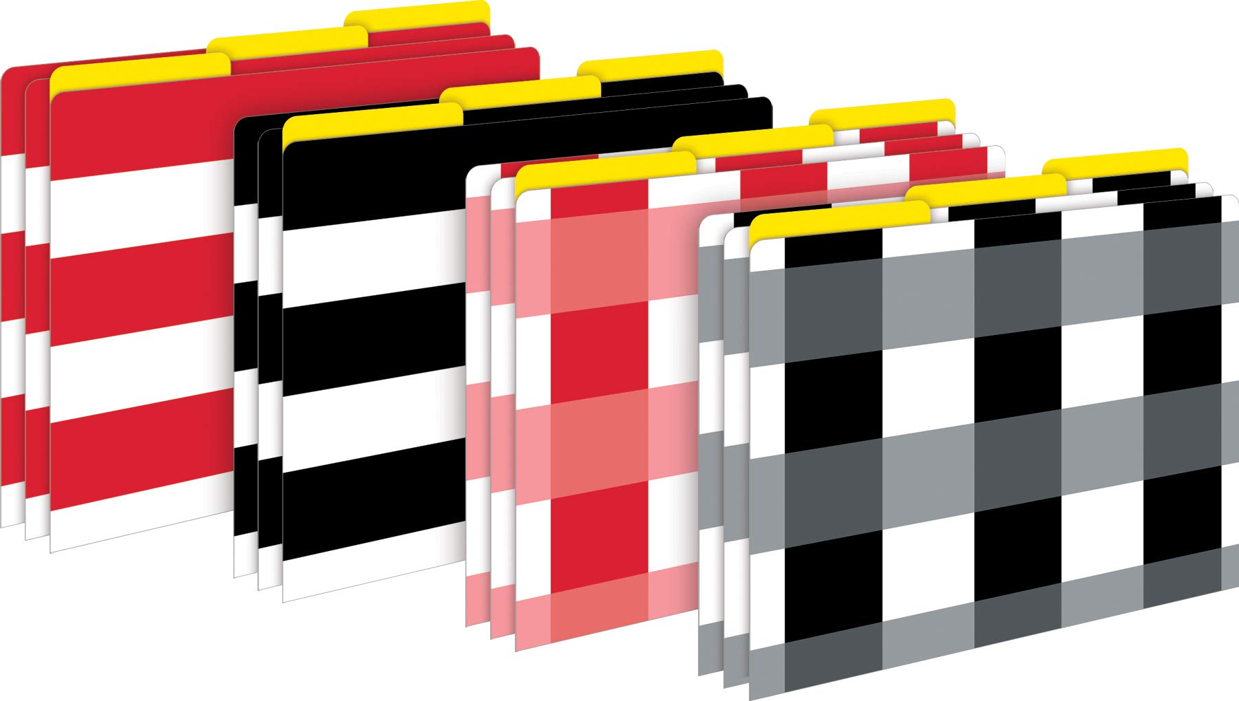 Barker Creek Designer File Folders, Letter Size, 1/3 Cut Tabs