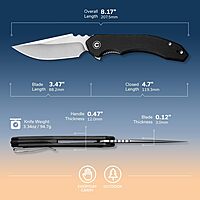 CIVIVI Bluetick Folding Knife for EDC, Pocket Knife with 3.47" 14C28N Blade G10 Handle