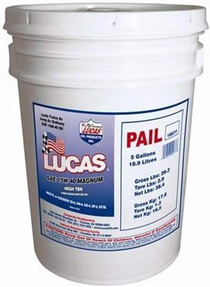 LUCAS OIL Magnum SAE 15W-40 High TBN CI-4 Motor Oil