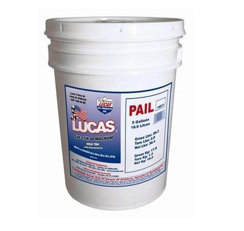 LUCAS OIL Magnum SAE 15W-40 High TBN CI-4 Motor Oil