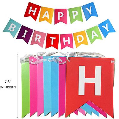 Happy Birthday Banner – Rainbow
