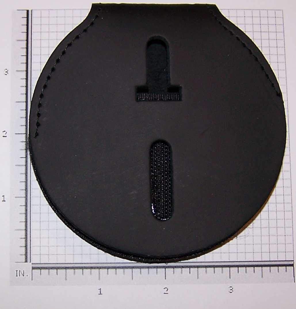 PERFECT FIT SHIELD WALLETS Round Belt Clip Badge Holder with Pocket and Chain