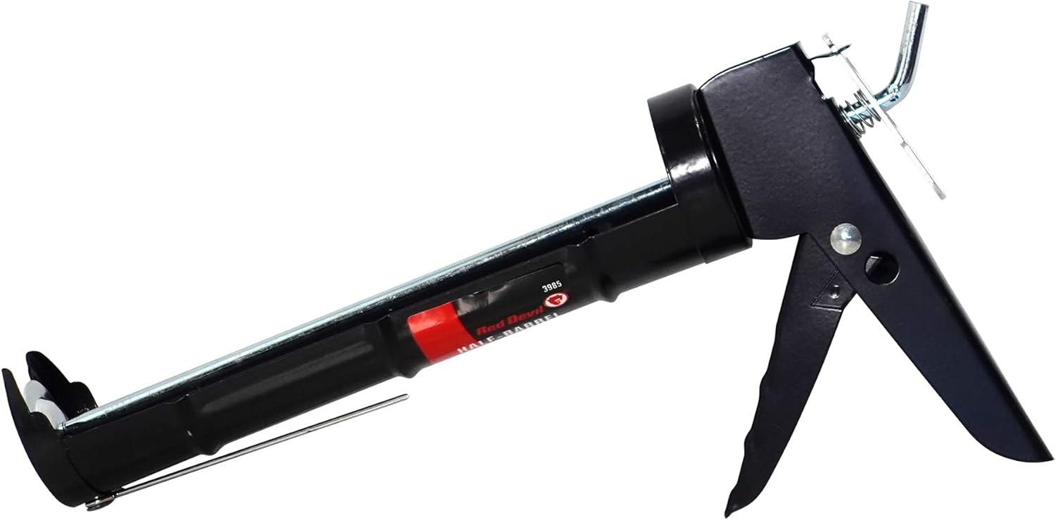 Red Devil 3985 9" Half Barrel Caulk Gun - Thrust Ratio 7:1