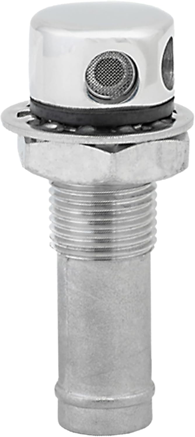 Whitecap Fuel Vent - Round Head, Straight Shaft, 5/8" Hose