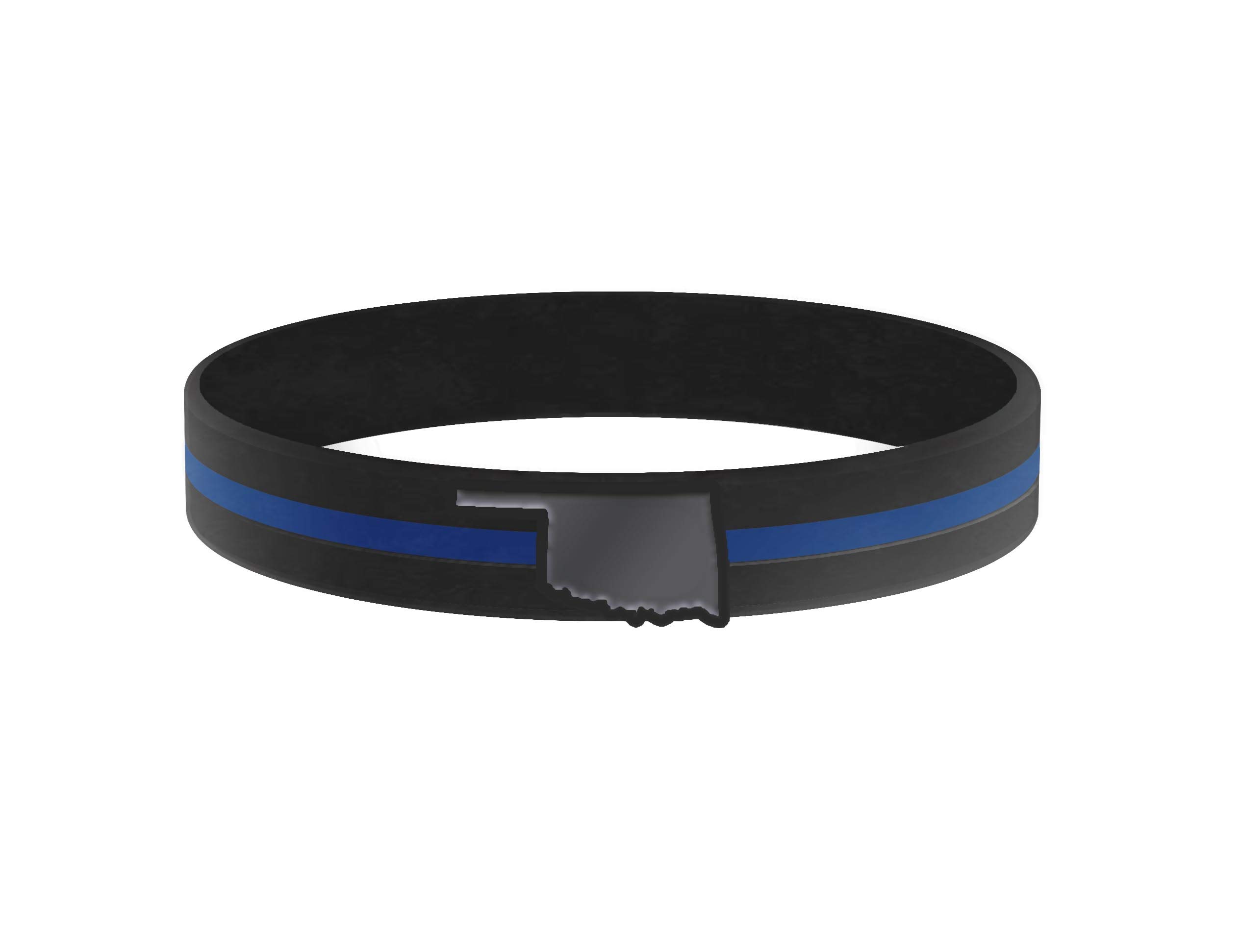 Thin Blue Line USA State Silicone Bracelet