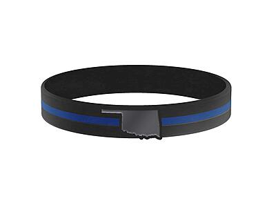 Thin Blue Line USA State Silicone Bracelet