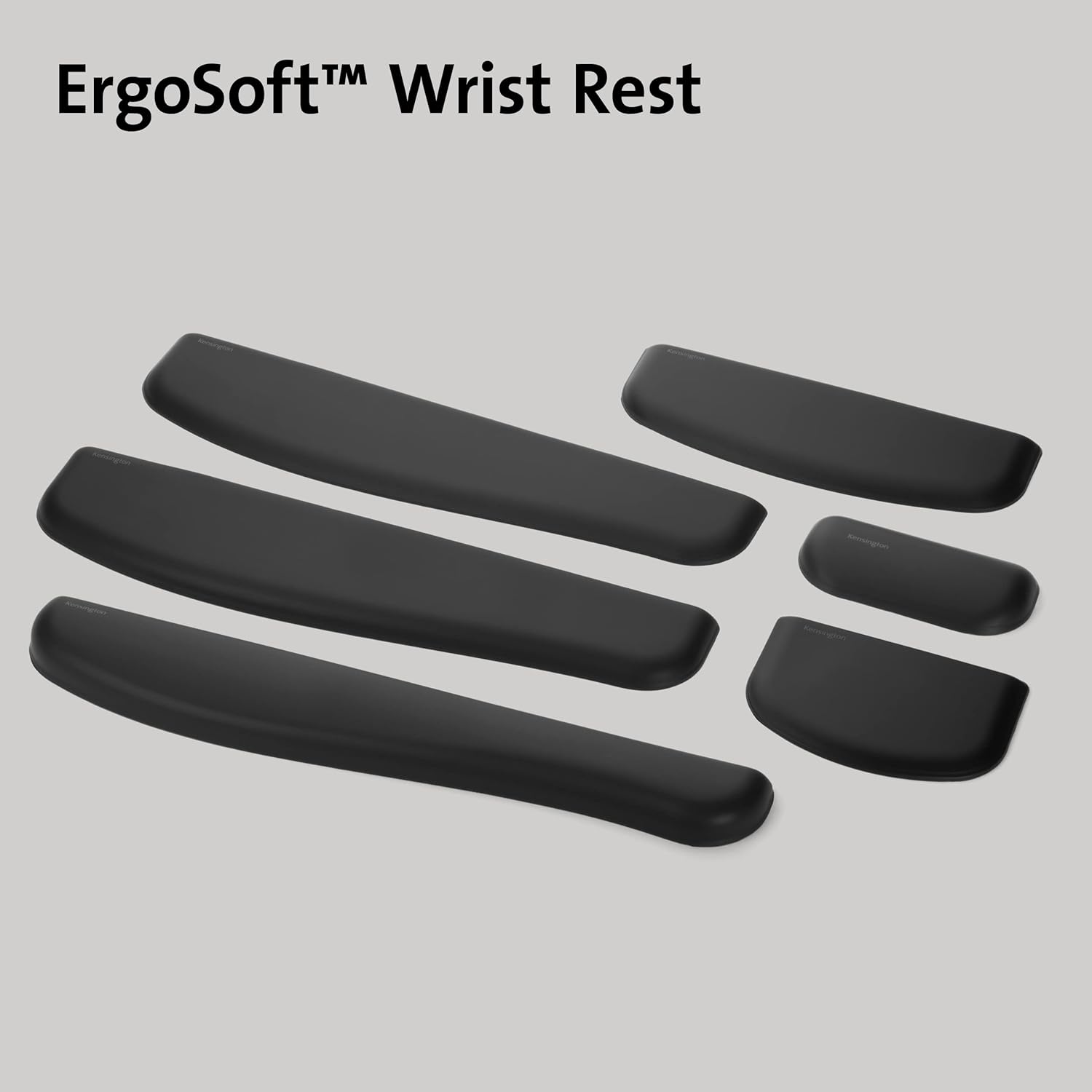 KENSINGTON ErgoSoft Gel Wrist Rest for Keyboard & Mouse