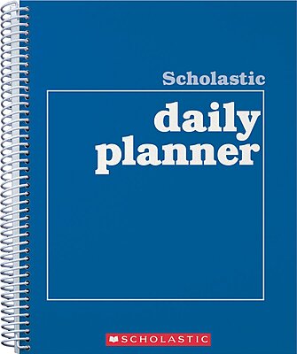 Scholastic Undated Daily Planner, 8 1/2in x 11in, Blue