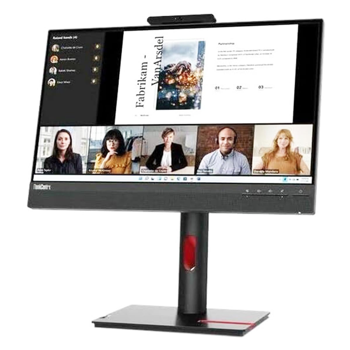 Lenovo ThinkCentre TIO22GEN5 22" Class Webcam Full HD LED Monitor - 16:9 - Black
