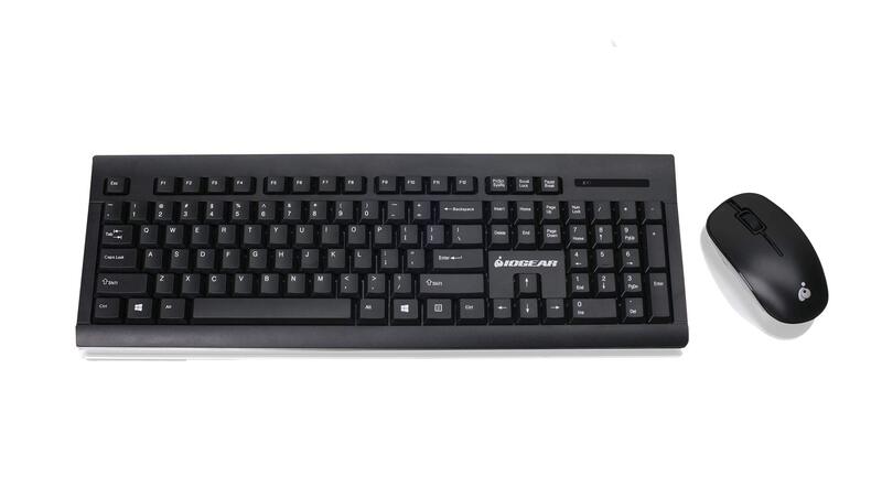 IOGEAR Wireless Keyboard and Mouse - 2.4GHz Full-Size Mouse Keyboard Combo - Spill-Resistant/Spill-Proof