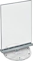 Azar Displays Revolving Sign Holder Acrylic Vertical Two Sided Revolving Acrylic Sign Holder: 8.5 in. W x 11 in.H, 2-Pack