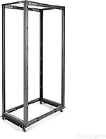 StarTech.com 4-Post Mobile Open Frame 19in Server Rack