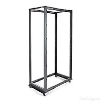 StarTech.com 4-Post Mobile Open Frame 19in Server Rack
