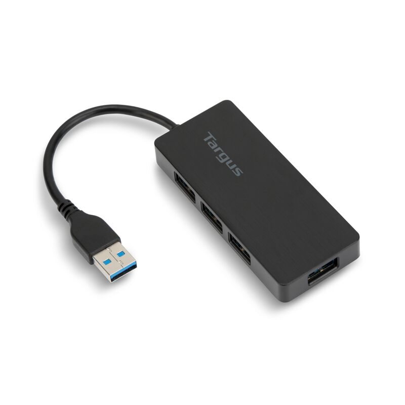 Targus 4-Port USB 3.0 SuperSpeed Hub, 2.75inH x 0.5inW x 0.5inD