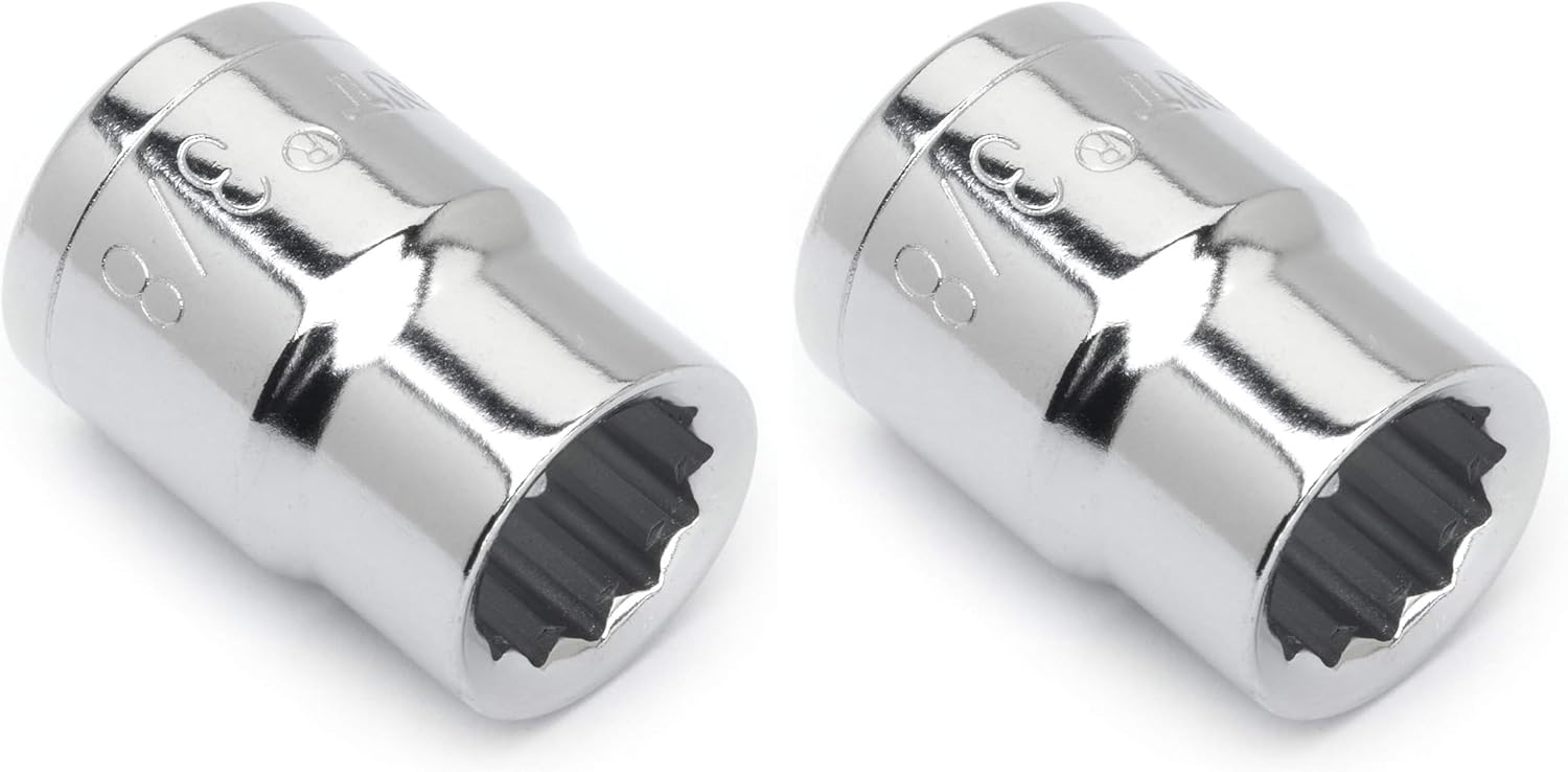 Crescent 3/8" Drive 12 Point Standard SAE Socket 3/8" - CDS25N (Pack of 2) 1 Count (Pack of 2)