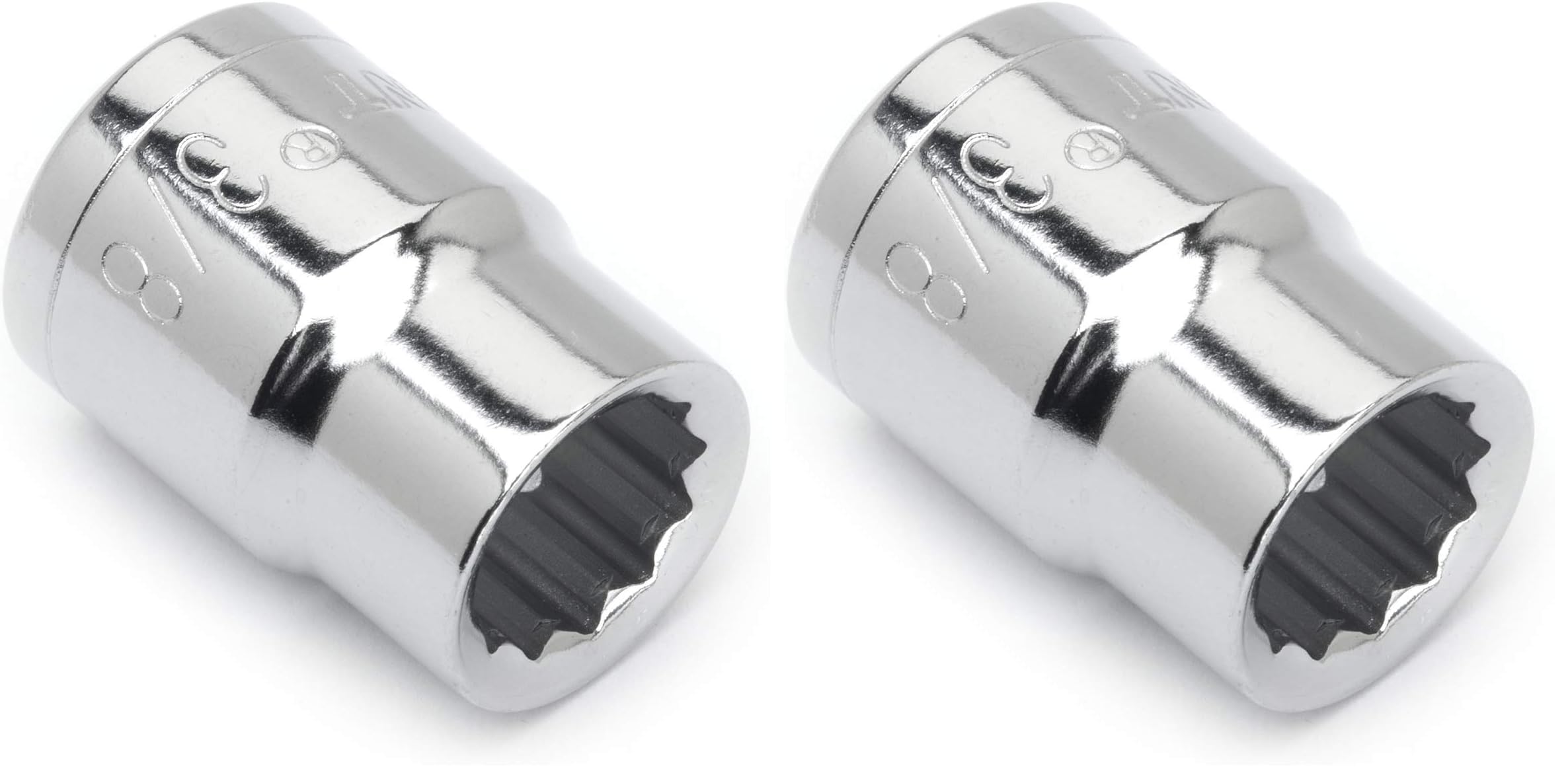 Crescent 3/8" Drive 12 Point Standard SAE Socket 3/8" - CDS25N (Pack of 2) 1 Count (Pack of 2)