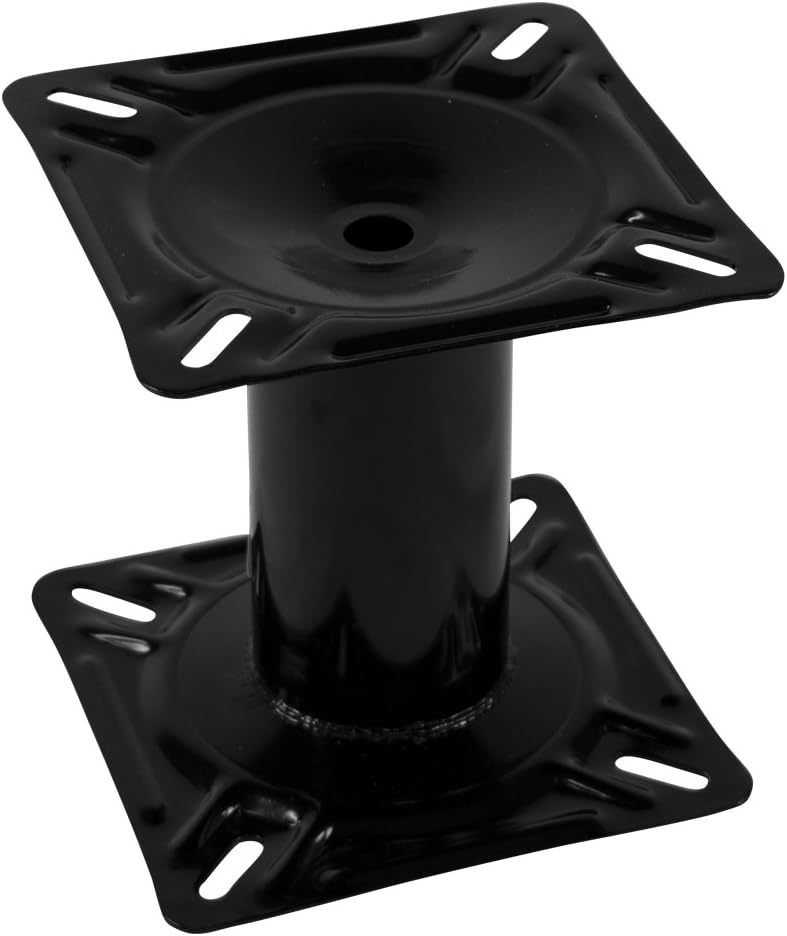 Wise 8WD1251 Boat Seat Pedestal 7-Inch Height, Black Powder Coated Finish