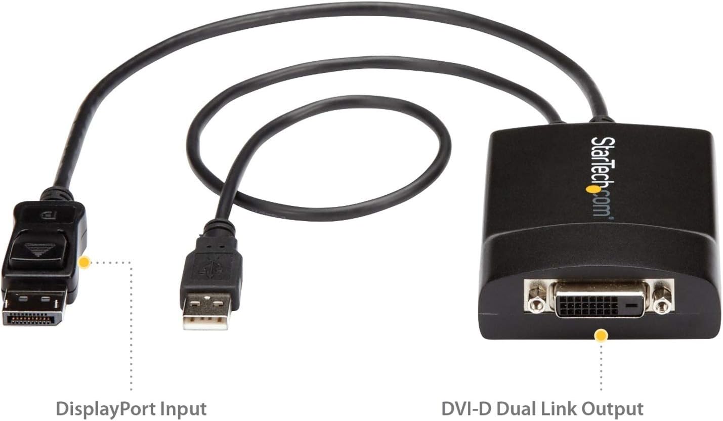StarTech DisplayPort 1.2 to DVI-D Dual-Link Active Adapter - DP2DVID2