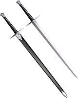 Cold Steel Hand-and-a-Half Sword with Leather/Wood Scabbard