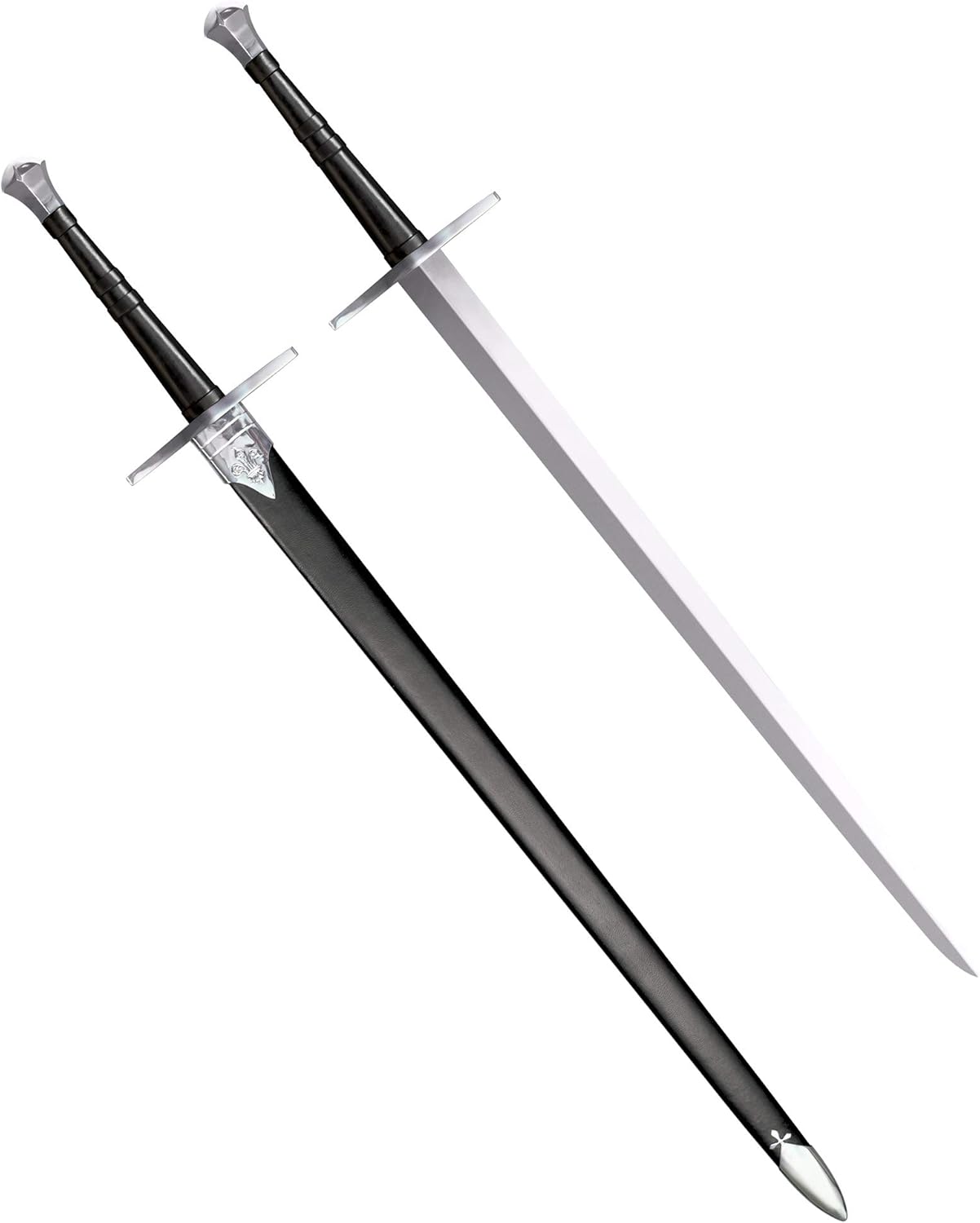 Cold Steel Hand-and-a-Half Sword with Leather/Wood Scabbard
