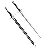 Cold Steel Hand-and-a-Half Sword with Leather/Wood Scabbard