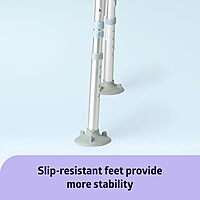 Medline Tub Transfer Bench and Shower Chair with Microban Antimicrobial Protection, Adjustable Shower Bench and Bath Seat For Seniors And Elderly, 350 lb. Weight Capacity, Light Blue