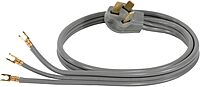 Certified Appliance Accessories 40-Amp Appliance Power Cord, 3 Prong Range Cord, 3 Wires with Open-End Connectors, 5 Feet
