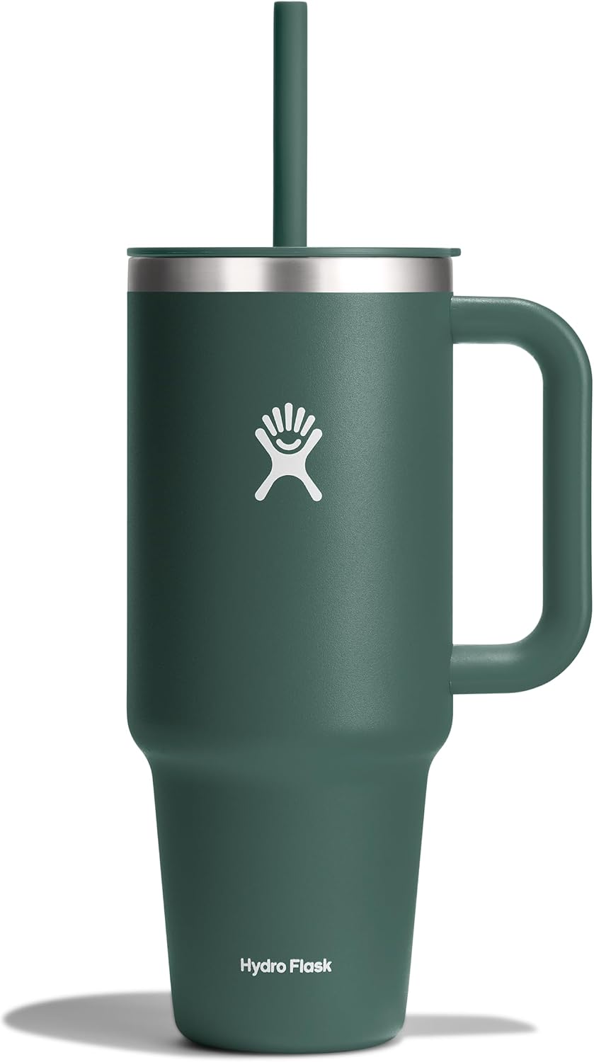 HYDRO FLASK Travel Tumbler with Handle, Lid and Straw - Insulated Stainless Steel