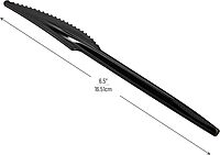 Mind Reader Knife Refill for CUTDISPBK-BLK, Plastic Utensils, Restaurant, Breakroom, 6.5" L x 0.75" W x 0.2" H, 100 pcs, Black Knife Knife