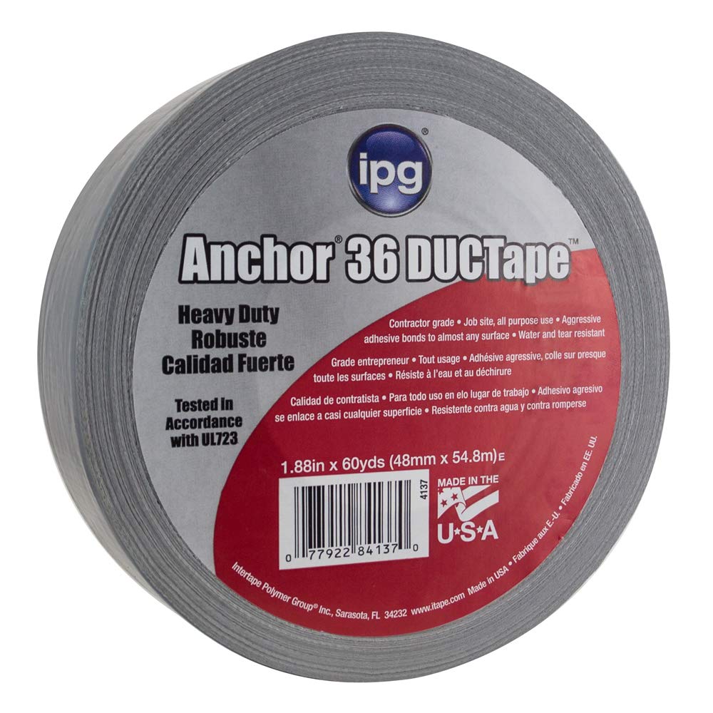 IPG Heavy Duty AC36 DUCTape 1.88" x 60 yd, Silver (Single Roll)