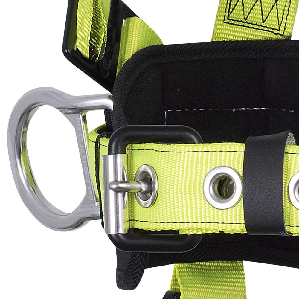 PEAKWORKS PeakPro Plus Safety Harness - Class APE, 5 D-Rings, Premium Padding & Lumbar Support Belt - ANSI Z359.11