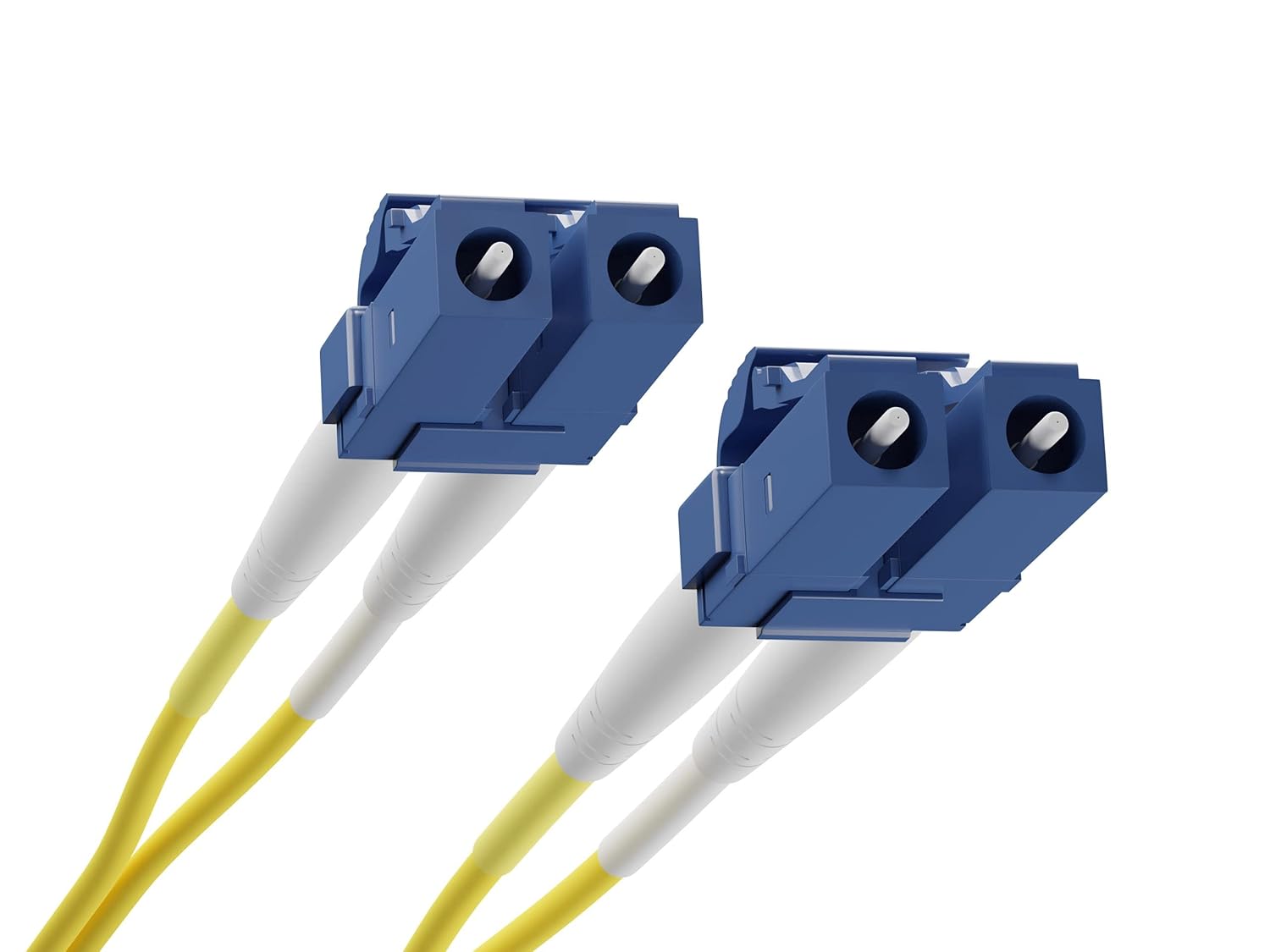 Fiber Optic Patch Cable, LC-LC, 9/125 Singlemode Duplex, Yellow, 2m