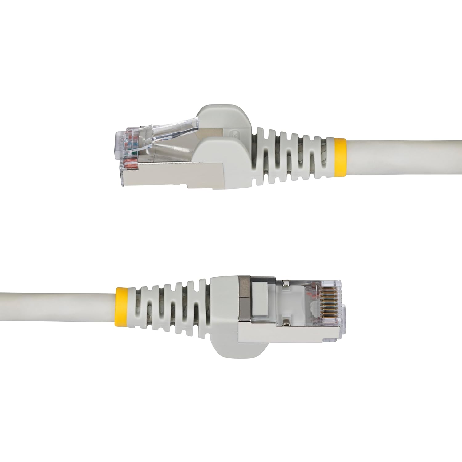 StarTech.com 6in Gray CAT6a Ethernet Cable, Snagless RJ45, 10GbE, 100W PoE++, S/FTP, 500MHz, 27AWG Pure Bare Copper, LSZH