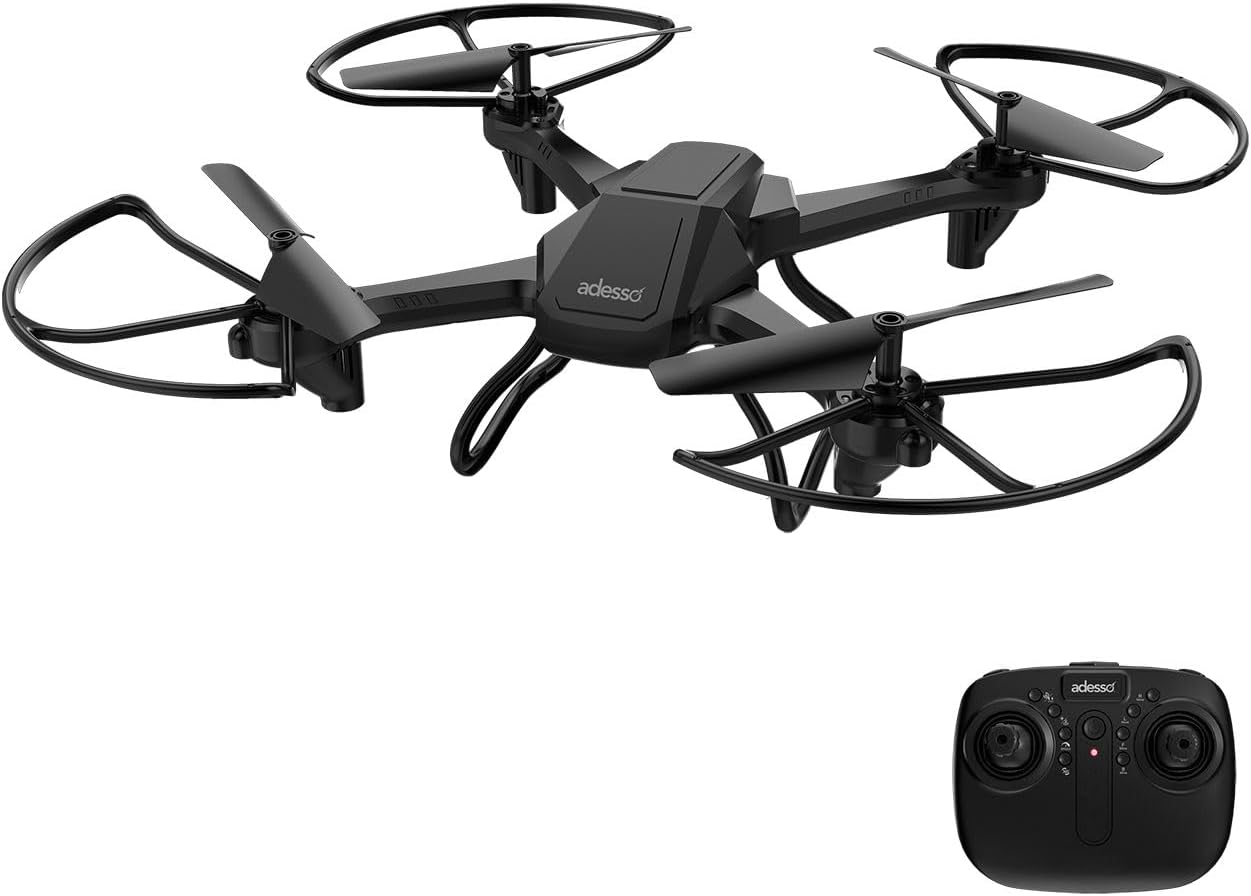 Adesso CyberDrone X1 Lightweight Remote Controlled Drone with 2.4GHz Controller Altitude Hold Headless Mode 3D Flips 720P