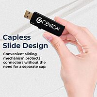 Centon Electronics S1-U3D2-16G Centon Datastick OTG USB 3.0 [USB A + USB C] 16GB, Black 1 Pack