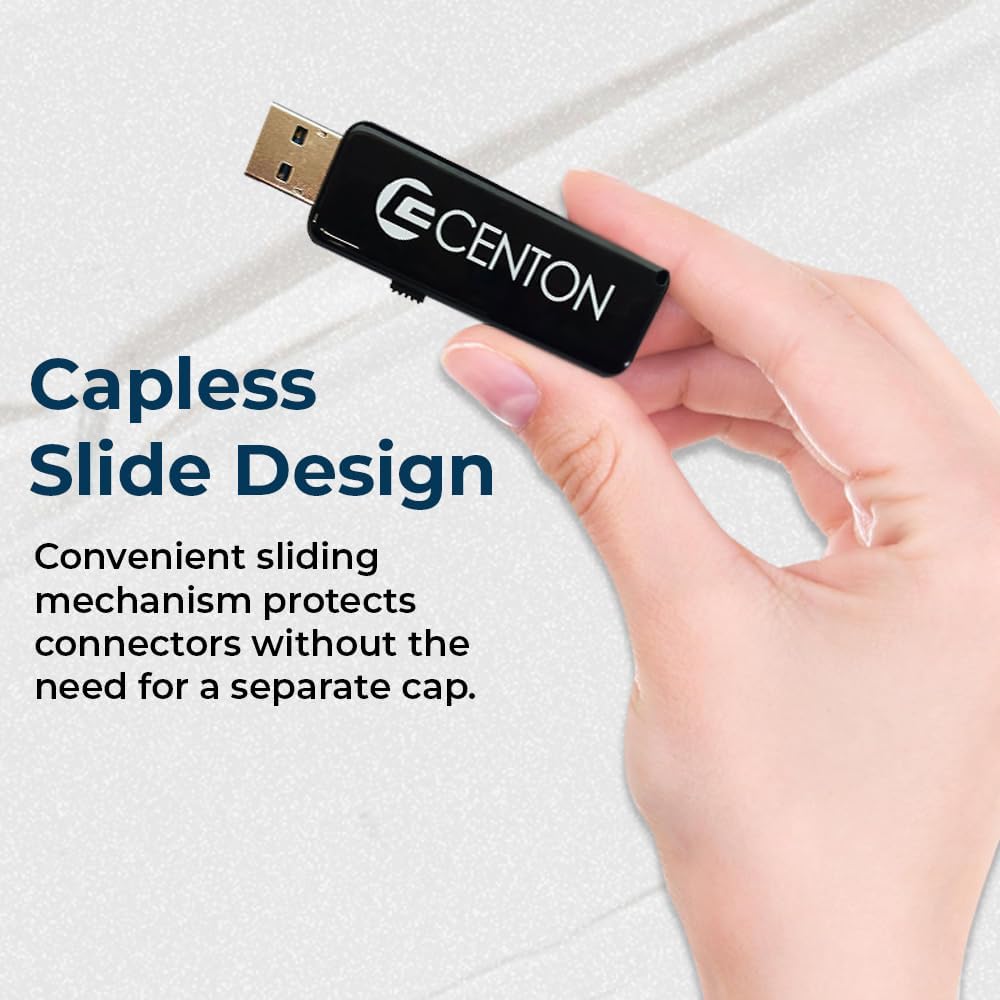 Centon Electronics S1-U3D2-16G Centon Datastick OTG USB 3.0 [USB A + USB C] 16GB, Black 1 Pack